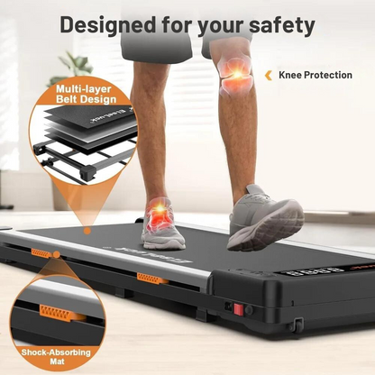 2 in 1 Portable Walking Treadmill for Home and Office Use – Compact Under Desk Treadmill with Adjustable Speed and Multi-Function Display 4