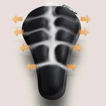 3D Inflatable Bicycle Seat Cushion for Shock Absorption and Comfort – Breathable Design for Stationary and Exercise Bikes 3