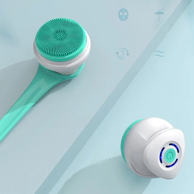 5-in-1 Electric Body Scrubber with Long Handle and 360° Rotation for Deep Cleansing 0
