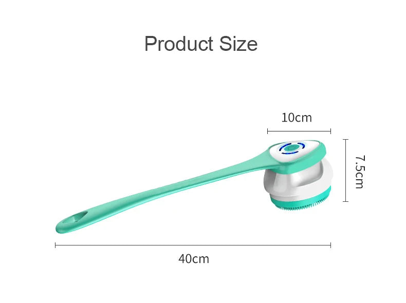 5-in-1 Electric Body Scrubber with Long Handle and 360° Rotation for Deep Cleansing 4