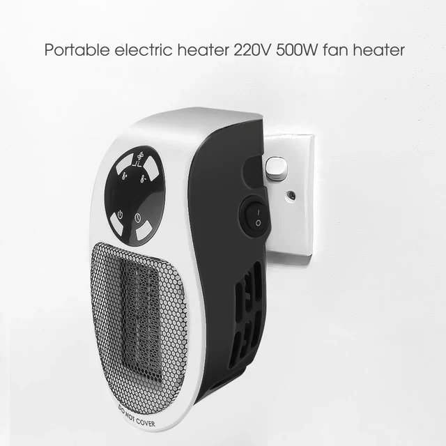 500W Compact Portable Electric Heater with Programmable Timer and Adjustable Temperature – Ideal Space Heater for Any Room 1