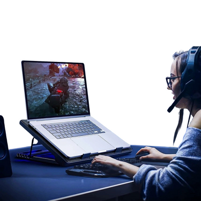 6-Fan Laptop Cooling Pad with Adjustable Speed and Ergonomic Design 3