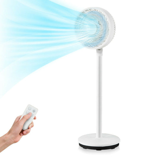 9-Inch Adjustable Standing Fan with Oscillation and Quiet Operation – Ideal for Bedrooms and Desks 0