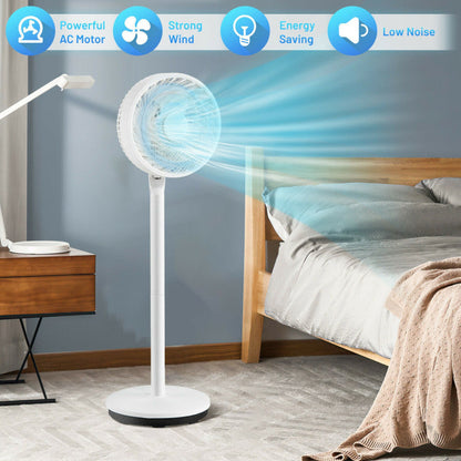 9-Inch Adjustable Standing Fan with Oscillation and Quiet Operation – Ideal for Bedrooms and Desks 2