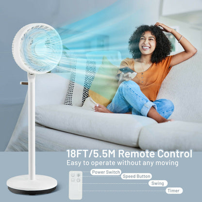9-Inch Adjustable Standing Fan with Oscillation and Quiet Operation – Ideal for Bedrooms and Desks 6