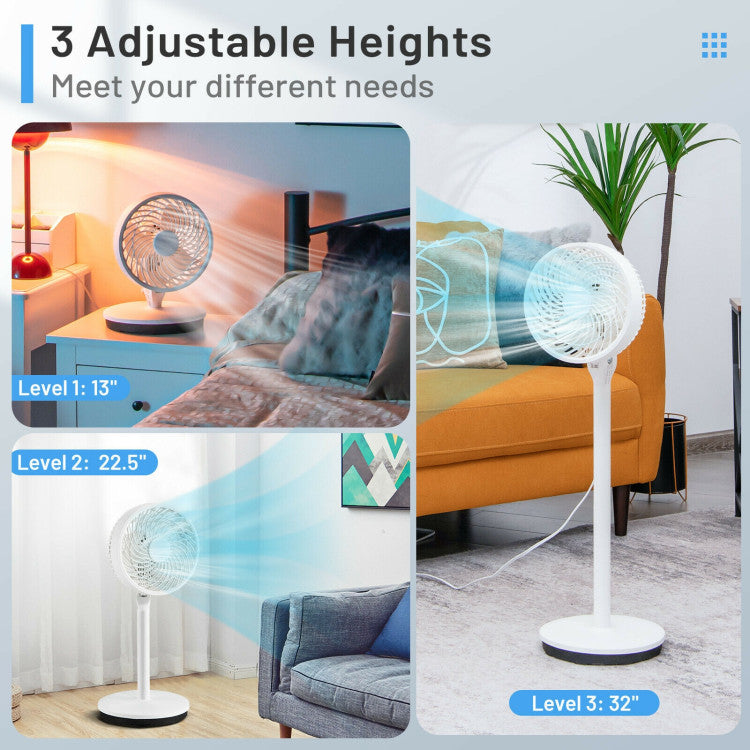 9-Inch Adjustable Standing Fan with Oscillation and Quiet Operation – Ideal for Bedrooms and Desks 7
