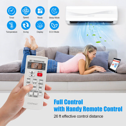 9000 BTU Ductless Mini Split AC and Heater Combo – 17 SEER2 Energy Efficient Unit for Compact Spaces 5