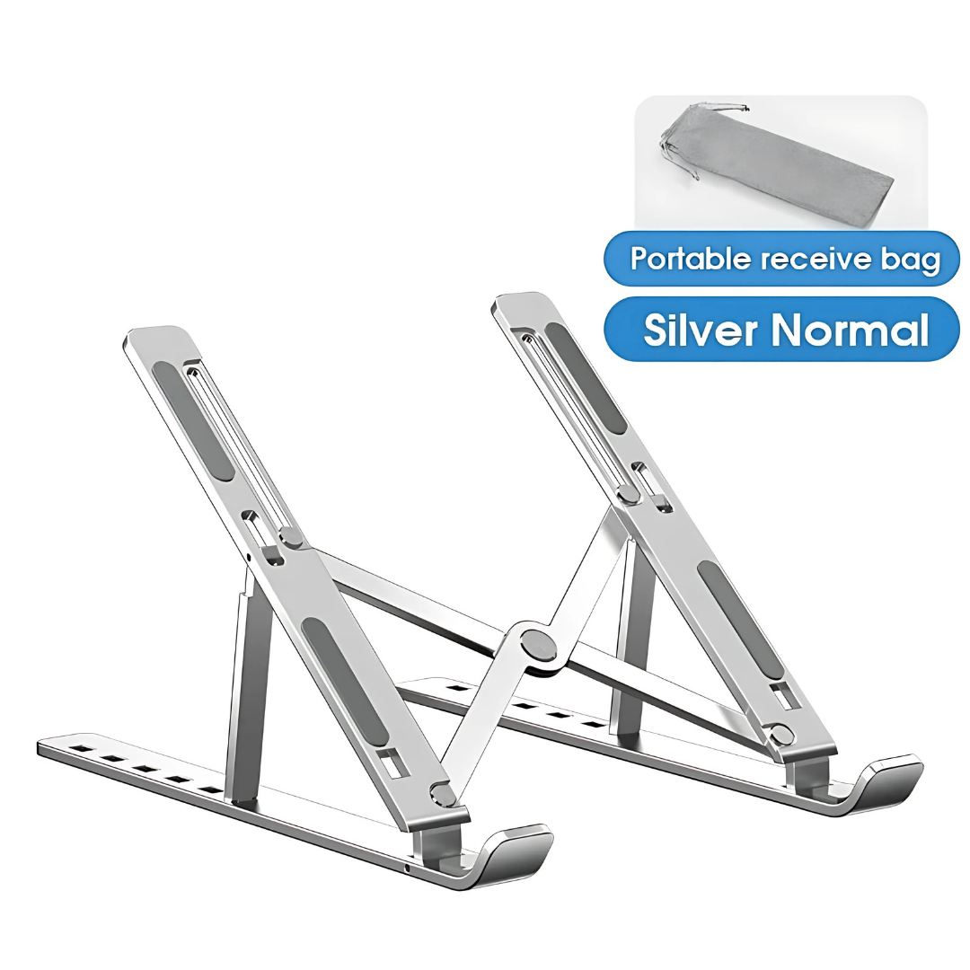 Adjustable Aluminum Laptop Stand for Ergonomic Height and Cooling 7