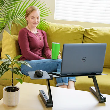 Adjustable Laptop Stand with Height Adjustment and Ventilation – Portable Desk for Home and Office 1
