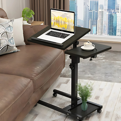 Adjustable Rolling Laptop Table with Mobile Design – Compact Height-Adjustable Laptop Desk for Home or Office 3