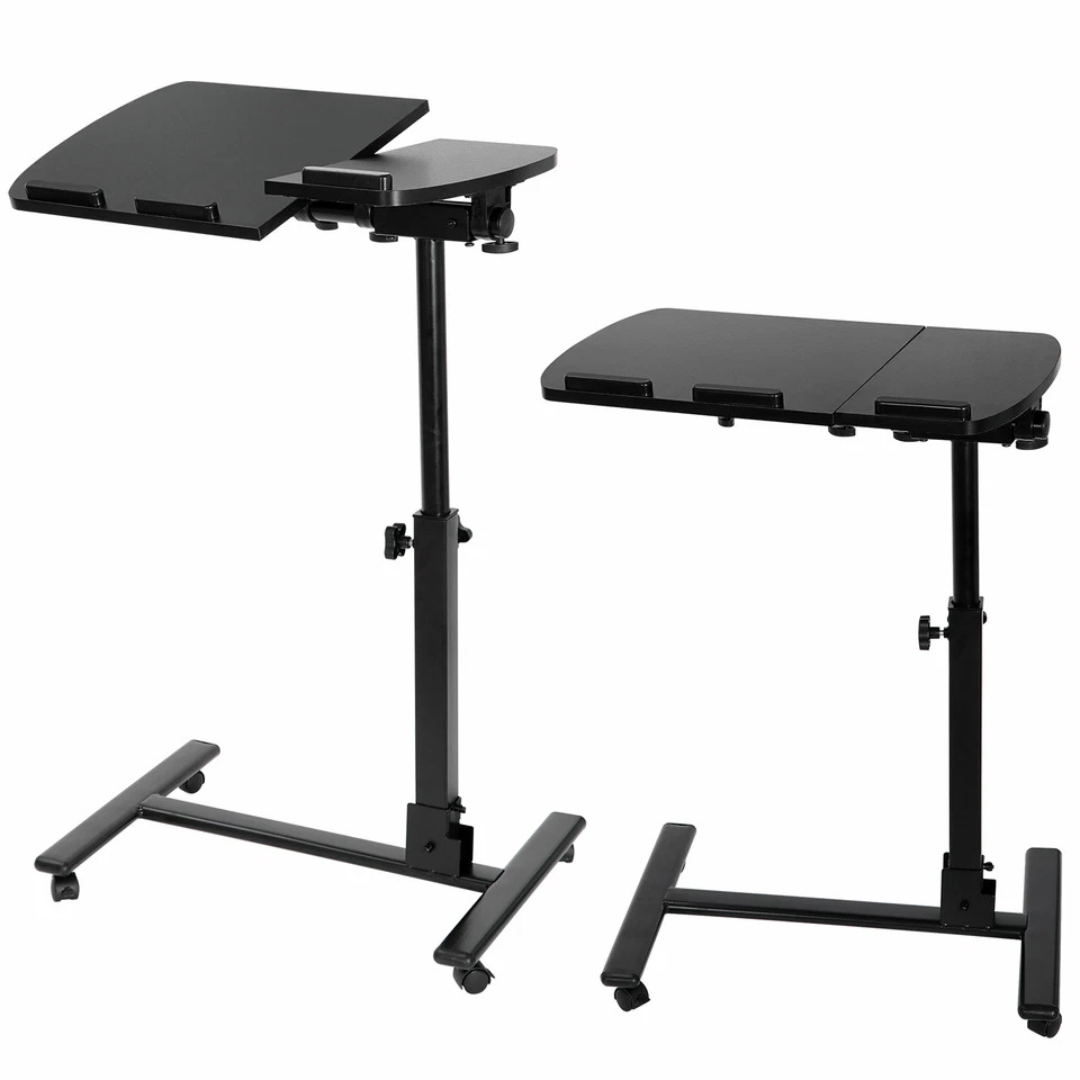 Adjustable Rolling Laptop Table with Mobile Design – Compact Height-Adjustable Laptop Desk for Home or Office 4