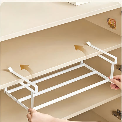 Adjustable Under Shelf Shoe Rack – Space-Saving Metal Storage Solution 0
