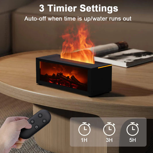 Air Humidifier and Purifier with Aromatherapy and Flame Effect – Large Capacity, Adjustable Mist 1