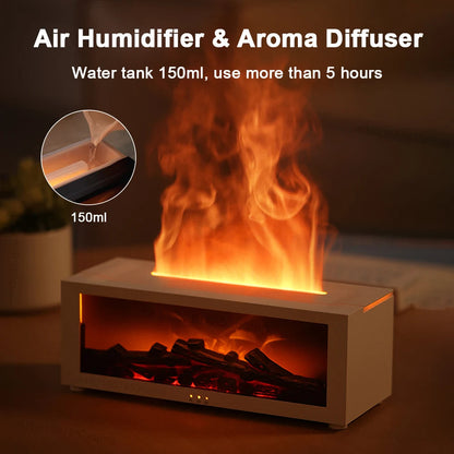 Air Humidifier and Purifier with Aromatherapy and Flame Effect – Large Capacity, Adjustable Mist 3
