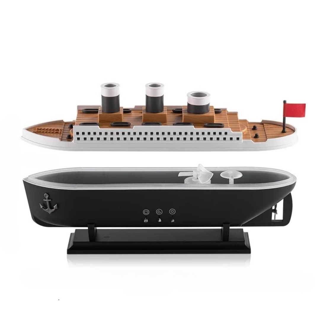 Air Humidifier with Aroma Diffuser and LED Lights – Stylish Cruise Ship Design 3