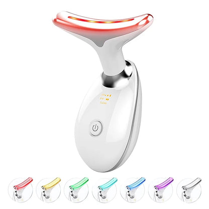 7-Color LED Facial and Neck Massager – Skin Firming and Lifting Device