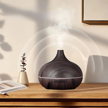 Aroma Diffuser and Humidifier with Wood Grain Finish – 300ml Essential Oil Diffuser for Home Fragrance and Aromatherapy 4