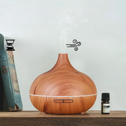 Aroma Diffuser and Humidifier with Wood Grain Finish – 300ml Essential Oil Diffuser for Home Fragrance and Aromatherapy 7