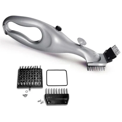 BBQ Steam Cleaning Brush - Ergonomic Design, Safe Grill Cleaner Brush with Replaceable Brushes and Dishwasher Safe Features 4