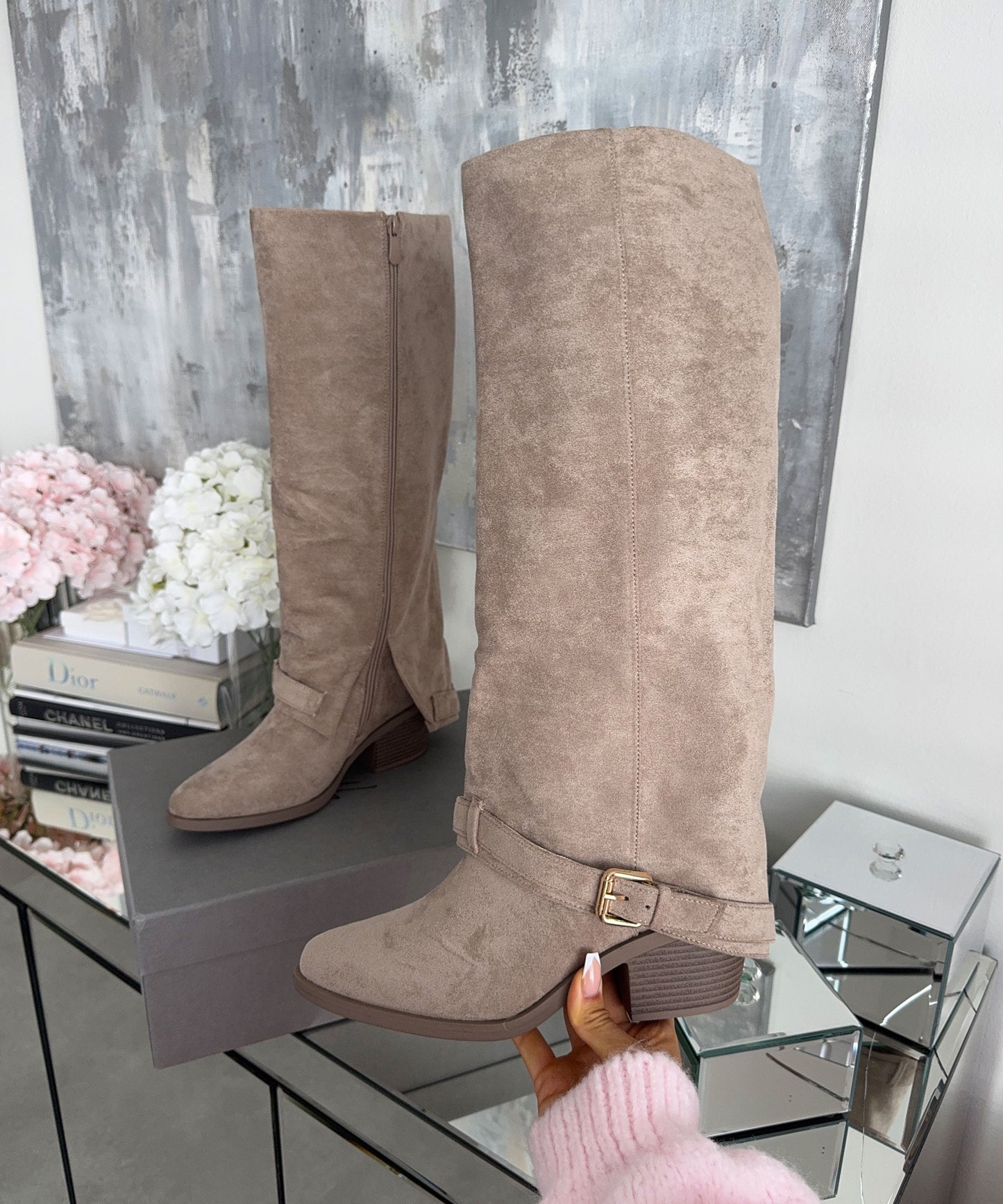 Beige Knee High Boots for Women – Comfortable and Stylish for Any Occasion 3