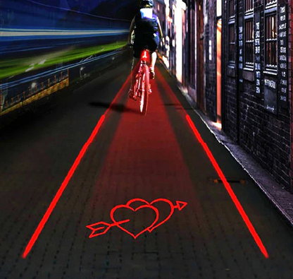 Bicycle Laserlight with USB Rechargeable LED Projections – Enhanced Safety Bike Lights for Night Riding 0