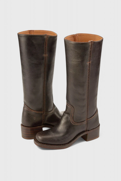 Black Knee High Boots for Women with Stacked Heel and Round Toe – Stylish and Comfortable Long Boots 6