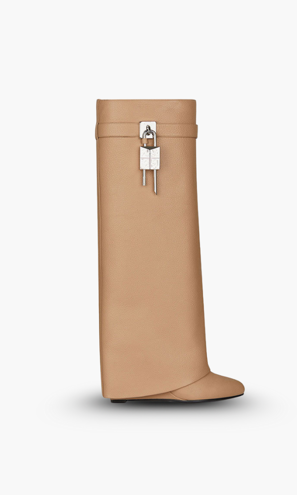Black Vegan Leather Knee High Boots for Women – Stylish Comfort Footwear with Hidden Wedge and Unique Lock Design 6