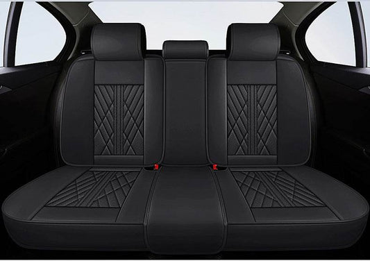 Black Waterproof Leather Car Seat Covers – Custom Fit for Most Vehicles 1