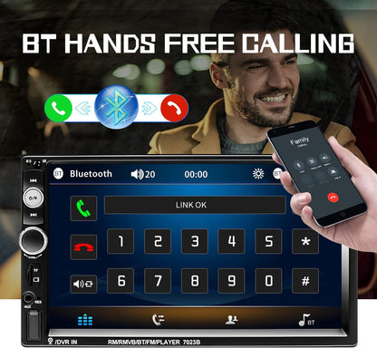 Bluetooth Car Stereo with 7-Inch Touchscreen, Rear Camera Integration, and Hands-Free Calling 2