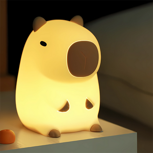 Capybara Night Light with Adjustable Brightness – Soft Silicone Design for Soothing Illumination 0
