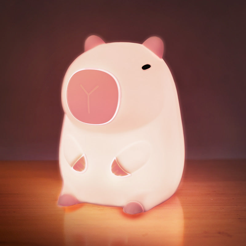 Capybara Night Light with Adjustable Brightness – Soft Silicone Design for Soothing Illumination 3