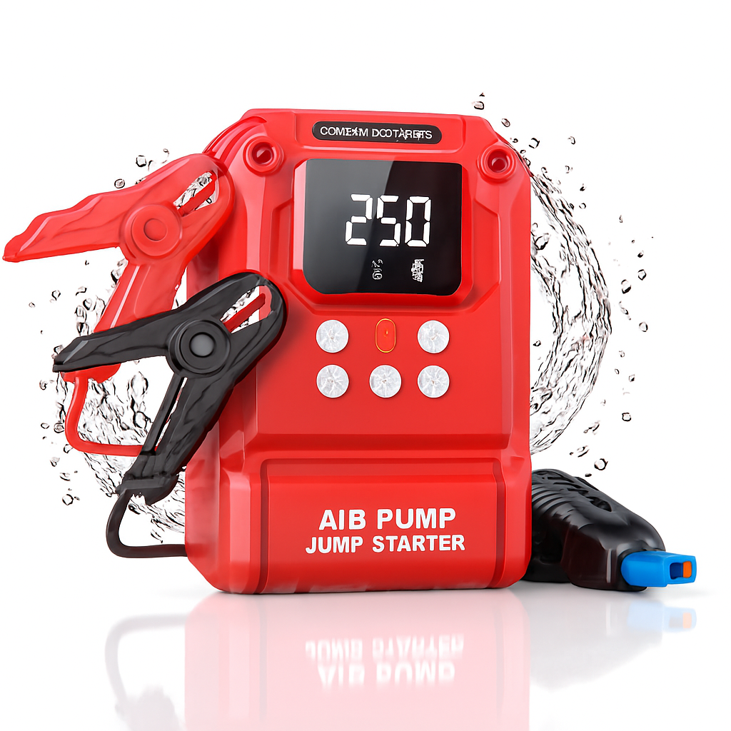 Car Jump Starter with 3000A Peak Power and Built-In Air Compressor 0