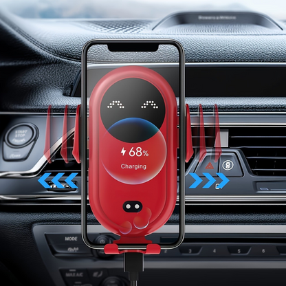 Car Phone Holder with Wireless Charging and Automatic Sensor – Durable Silicone Vent Mount 0