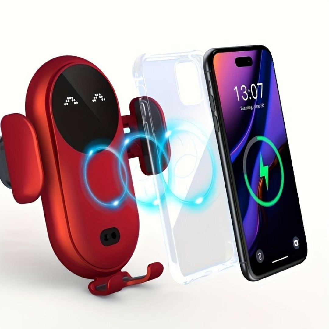 Car Phone Holder with Wireless Charging and Automatic Sensor – Durable Silicone Vent Mount 4