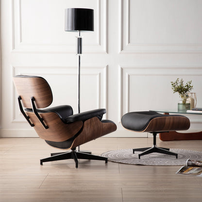 Classic Genuine Leather Lounge Chair with Ottoman – Ergonomic Living Room Chair for Ultimate Comfort 6