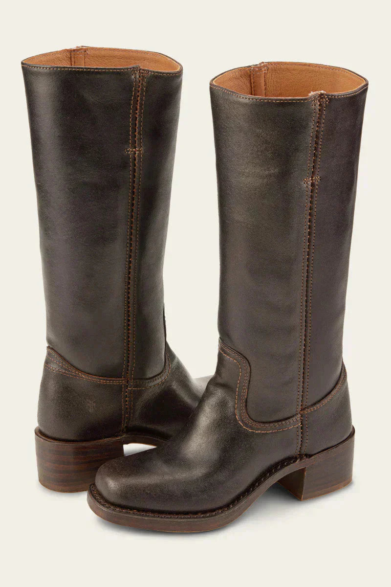 Classic Women's Leather Boots with Block Heel – Durable Handcrafted Design for Timeless Style 3