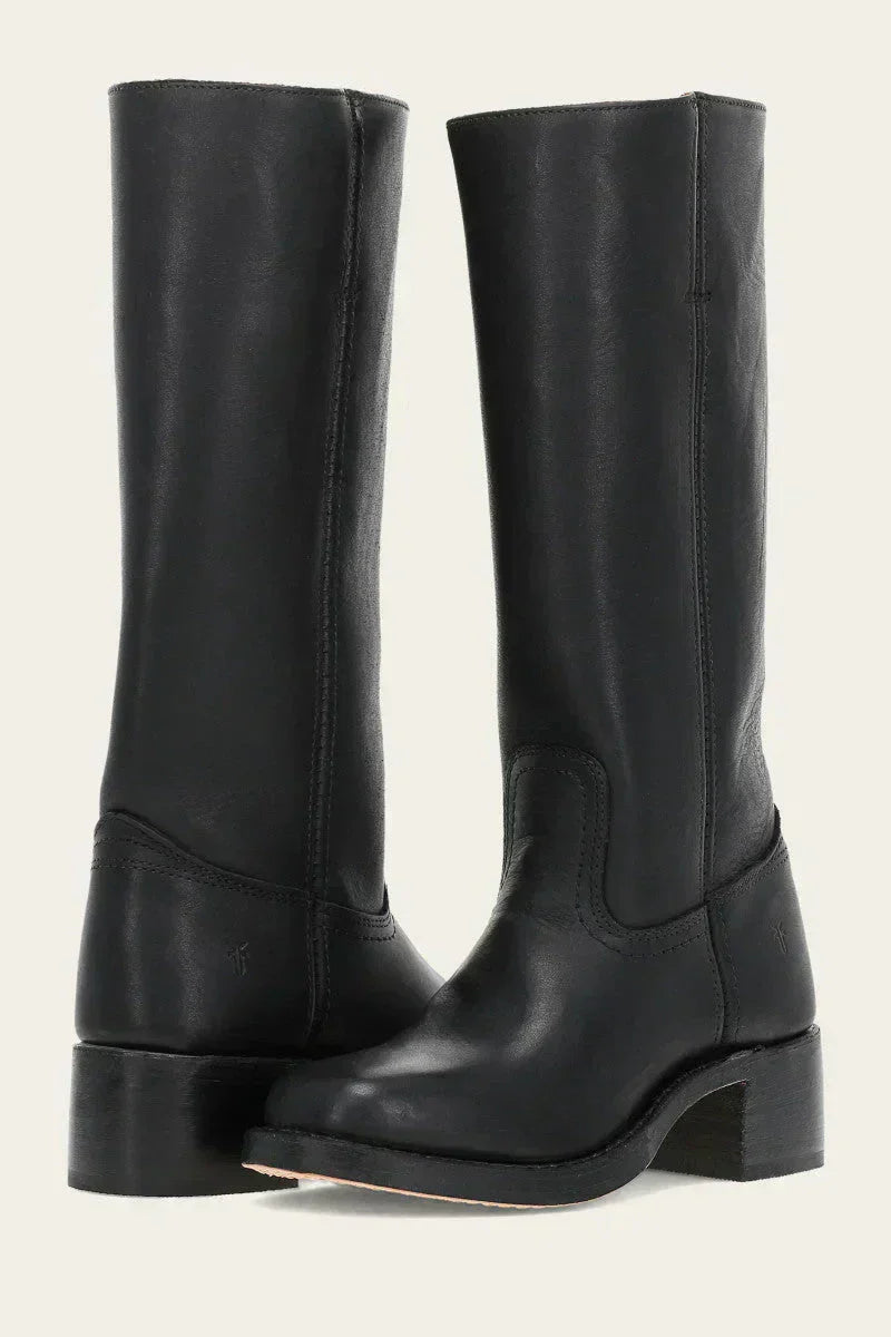 Classic Women's Leather Boots with Block Heel – Durable Handcrafted Design for Timeless Style 6