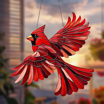 Colorful Hummingbird Suncatcher – Stained Glass Window Decoration for Home and Garden, 20x20 cm 1
