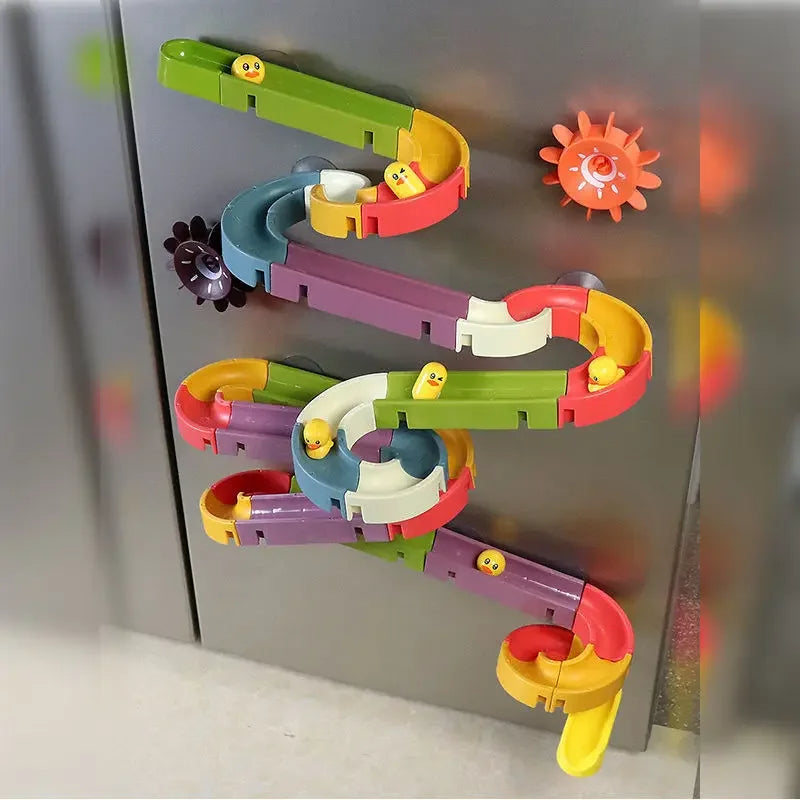 Colourful Plastic Duck Slide Track for Toddlers – Interactive Bath Toy Set 1