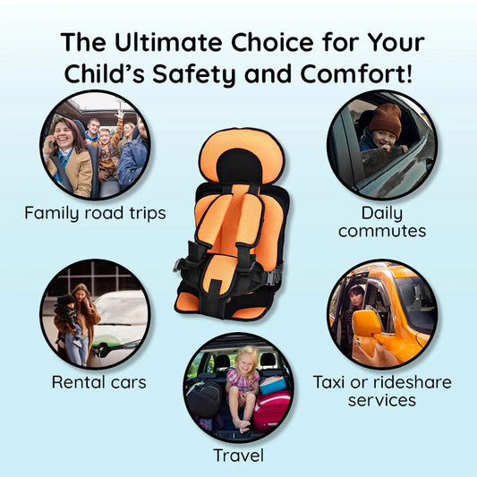 Comfortable Child Car Booster Seat for Safe Travel – Lightweight and Portable 1