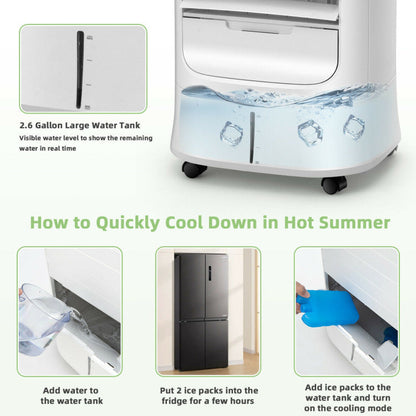 Compact 4-in-1 Portable Evaporative Cooler with Timer and Multi-Speed Modes – Ideal for Personal Use 7