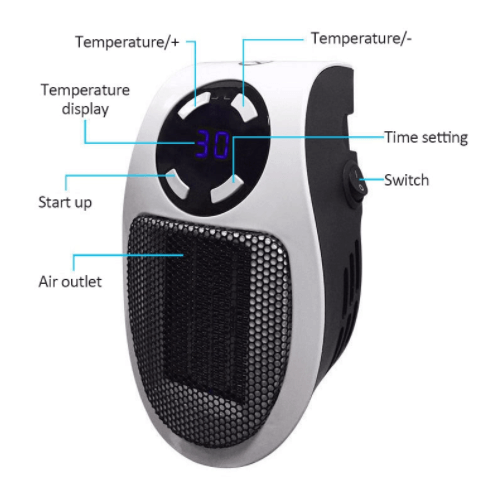 Compact Portable Heater with Adjustable Temperature Control – Best Small Heater for Energy Efficiency and Low Noise 4