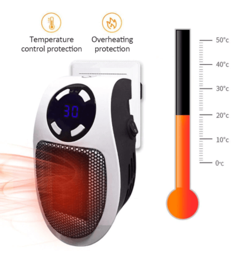 Compact Portable Heater with Adjustable Temperature Control – Best Small Heater for Energy Efficiency and Low Noise 5