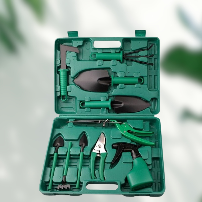 Complete Gardening Tool Set – 10 Essential Ergonomic Tools with Storage Case for Easy Outdoor Use 0