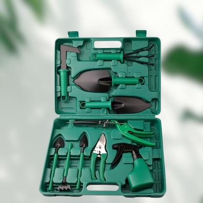 Complete Gardening Tool Set – 10 Essential Ergonomic Tools with Storage Case for Easy Outdoor Use 0