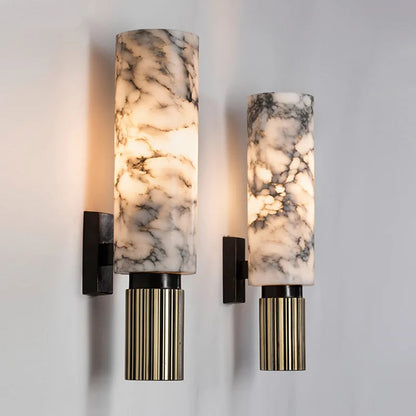 Contemporary Marble Wall Sconce – Elegant Indoor Wall Light for Living Room and Hallway Decor 0