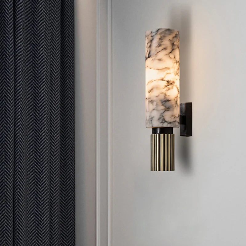 Contemporary Marble Wall Sconce – Elegant Indoor Wall Light for Living Room and Hallway Decor 3