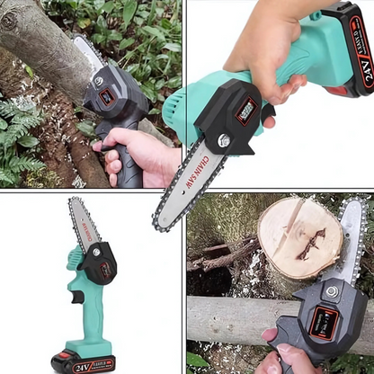 Cordless Mini Chainsaw for Garden Pruning – Lightweight, Rechargeable, and High-Performance 4