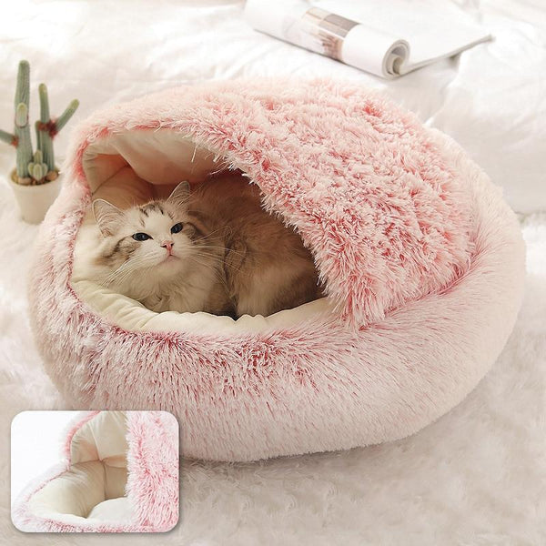 Cozy Cat Bed Cave with Orthopedic Support – Plush Hooded Design for Anxiety Relief, Ideal for Cats and Small Dogs 5