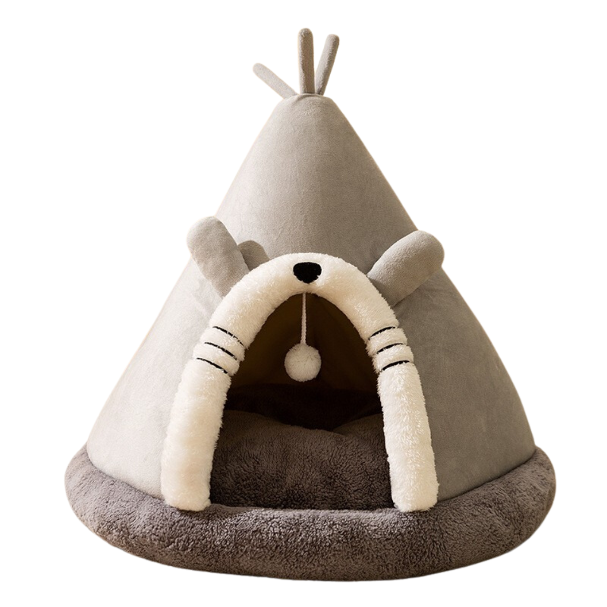 Cozy Cat Bed Tent in Soft Fleece Fabric – Warm Indoor Retreat for Cats and Small Pets 4